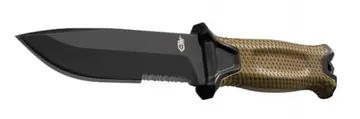 Gerber Strongarm -kiinteäteräinen veitsi, coyote brown, sahalaita
