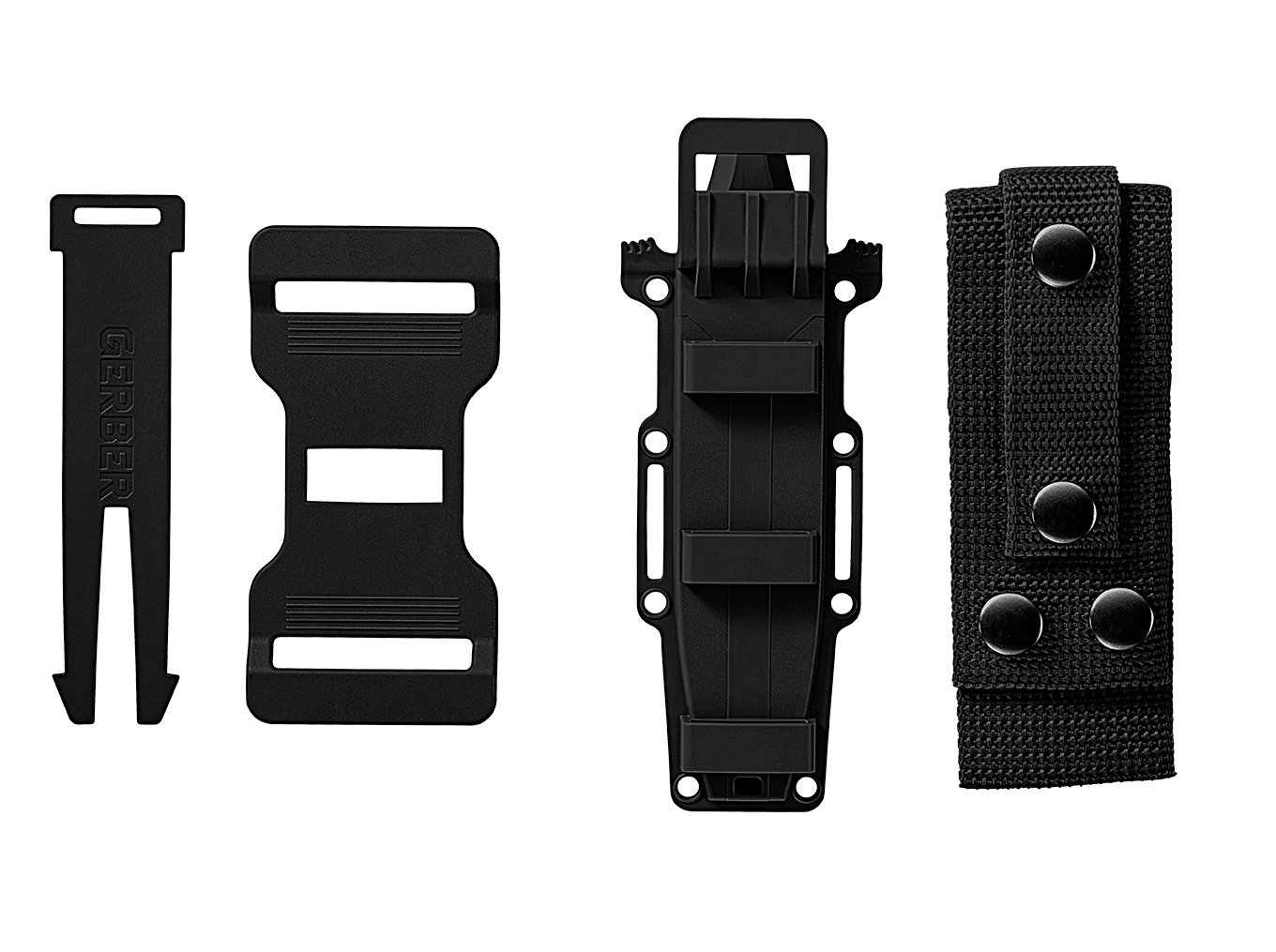 Gerber Strongarm -kiinteäteräinen veitsi, sahalaita, musta - Image 4