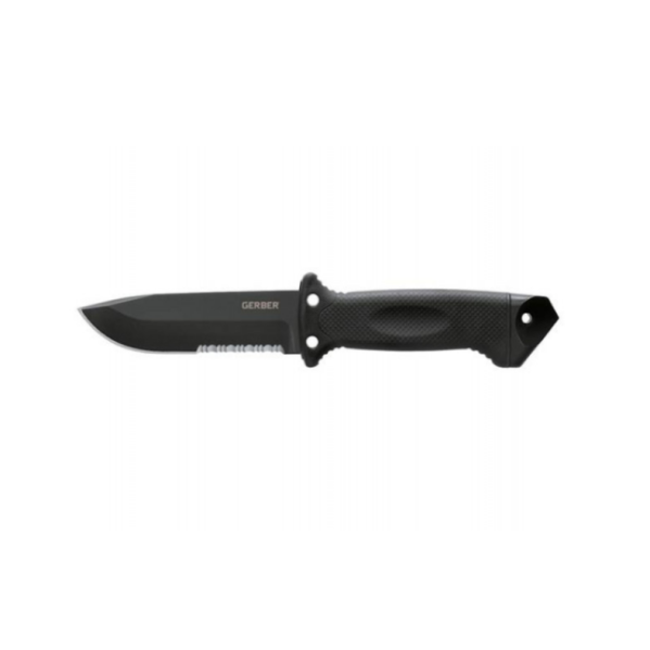 Gerber LMF II Infantry overlevelseskniv med delvist takket klinge og fast blad til outdoor og survival
