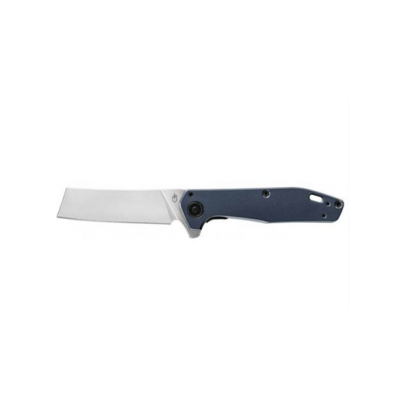 Gerber Fastball Cleaver foldekniv med bred klinge og blå håndtag til EDC