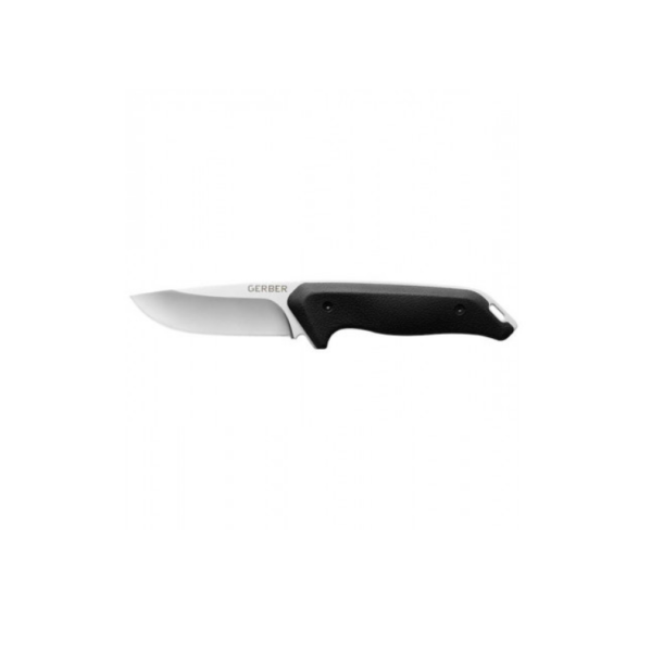 Gerber Moment fastbladet kniv med glat klinge og sort ergonomisk greb