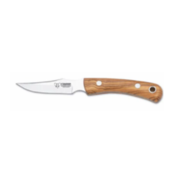 Cudeman Mini Alaska jagtkniv med kort blad og håndtag i oliventræ