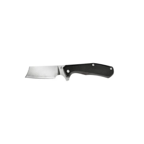 Gerber Asada Folding Cleaver foldekniv med bred cleaver-klinge og sort skaft på hvid baggrund