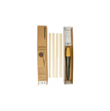 Morakniv vuolu- ja snitteveitsi setillä syömäpuikkojen tekoon