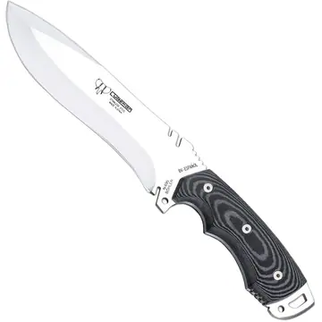 Cudeman 299-B-K eräveitsi – musta micarta, punainen spacer-väliosa