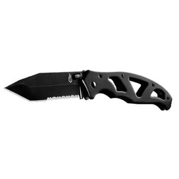 Gerber Paraframe II Tanto -taittoveitsi, musta, sahalaita