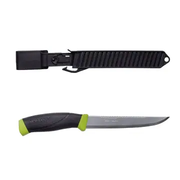 Morakniv Companion kalaveitsi suomustimella 150 (S) – limenvihreä
