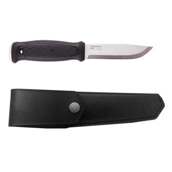 Morakniv Garberg nahkakotelolla (S) – musta