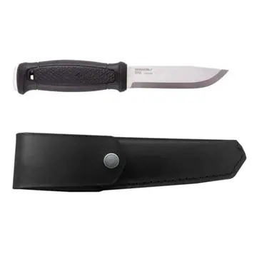 Morakniv Garberg nahkakotelolla (S) – musta