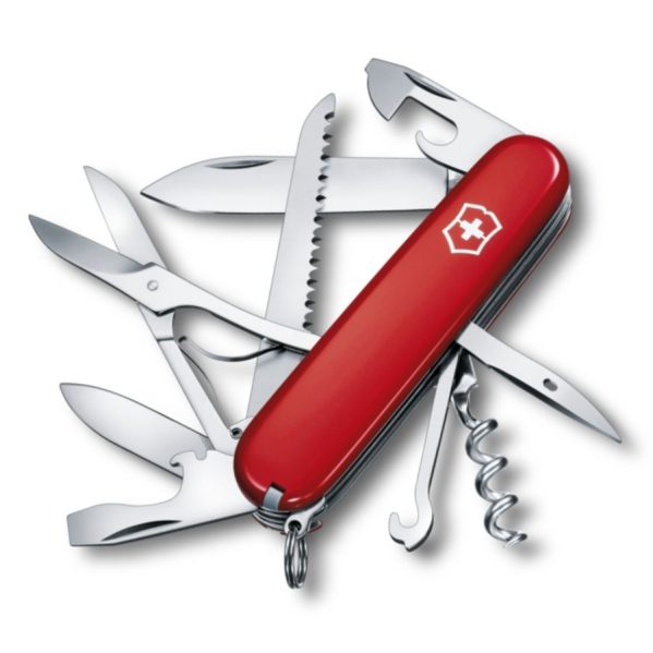 Victorinox Huntsman 1.3713 rød lommekniv med saks, sav, proptrækker og værktøjer